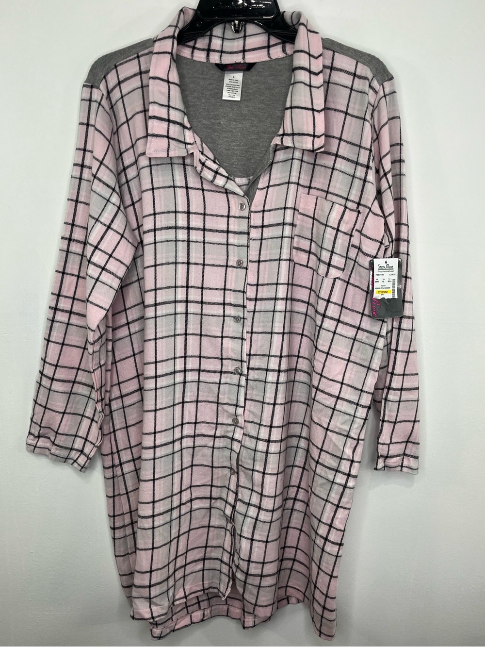 💗✨ NWT Ava Rose Plaid Button Front Tunic Top | Size Large ✨💗 - Picture 2 of 7
